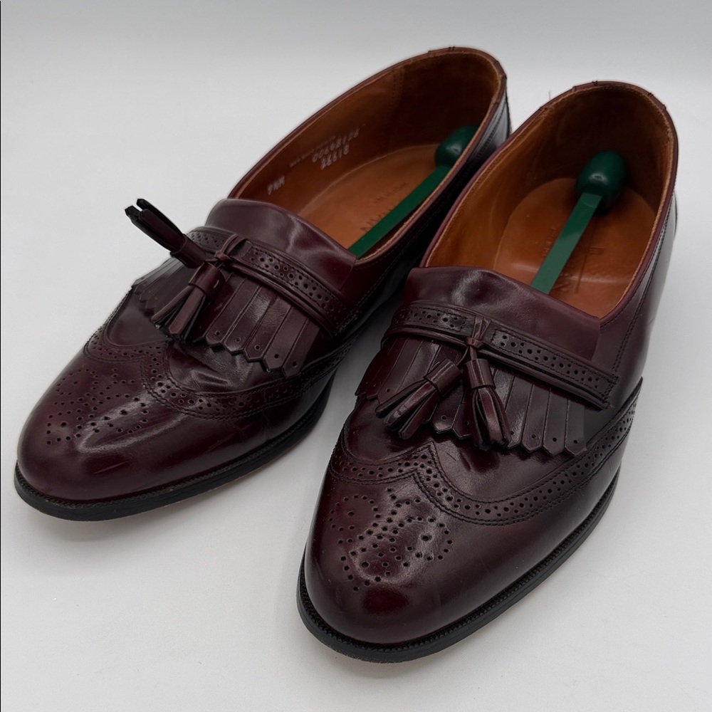 Bostonian Leather Wingtip Tassel Loafers, burgundy